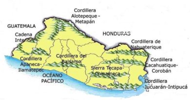 Cordilleras de El Salvador (nombres y ubicación)