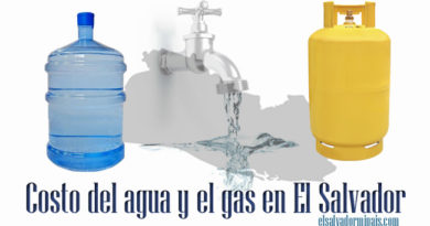 Costo del agua y del gas en El Salvador